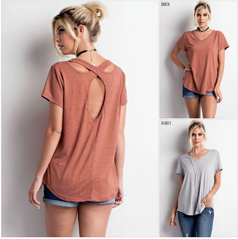 Cross Strap Back Detail Top